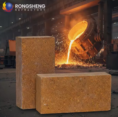 Rongsheng wysokiej temperatury cegły magnezowe 92 95 MGO cegły magnezytowe Ciepło magazynowanie ogniotrwałe cegły magnezyjne 230x114x65mm