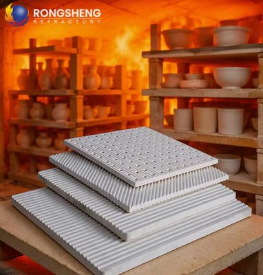 Płyty ceramiczne Rongsheng z kordierytu i mulitu do pieców wysokotemperaturowych, wsporniki ceramiczne, półki piecowe z kordierytu, płyty wsporcze