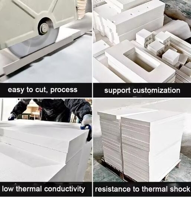 Niestandardowe płyty ogniotrwałe 1430C płyty aluminiowe z włókien silikatowych płyty ceramiczne