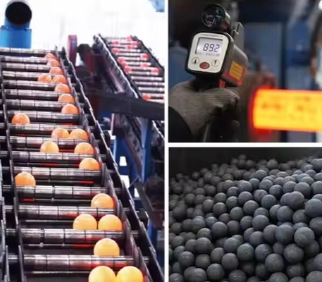 Wysokiej jakości media szlifowania kulki odlewane 20mm 60mm 120mm chromowe kule stalowe do cementu silnikowego do młynów kulkowych