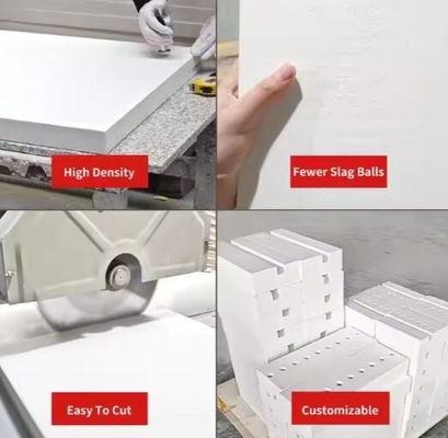 Szklana wyściółka pieca ogniotrwała 20mm Ceramic Fiber Insulation Board Wysokiej temperatury izolacja 1600 stopni cieplnej odporności