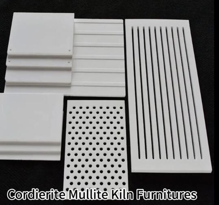 Wysokotemperaturowa płytka ceramiczna Cordierite Mullite Refractory Ceramic Mullite Cordierite Slab For Furnace Furniture