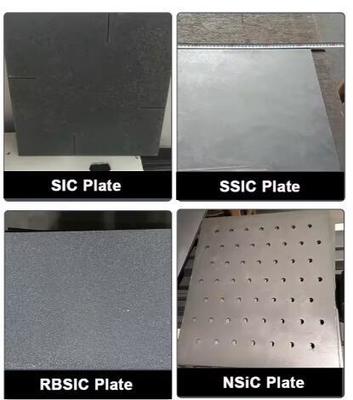 Płyty z węglanu krzemu rekrystalistycznego RSIC SiSiC płyty ceramiczne ogniotrwałe wysokiej temperatury SiC sprzęt sanitarny meble pieca