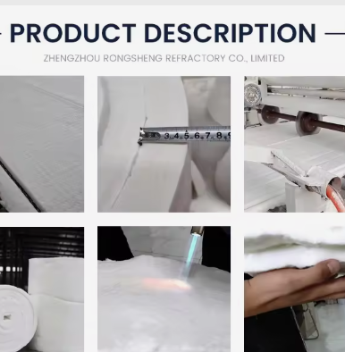 Materiały izolacyjne pokrycia pieca Aluminiowy silikatowy koc 10mm 25mm Grubość Wysoki czyste ceramiczne włókna wełniane koc