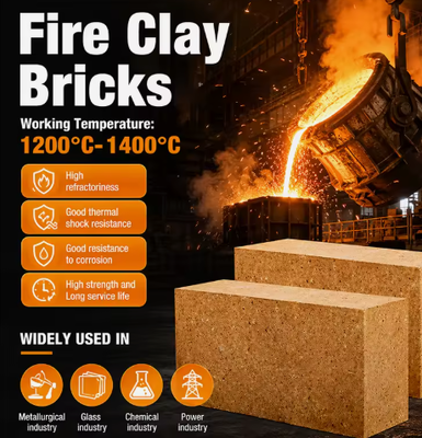 Wholesale Various Types Fire Clay Brick SK30 SK32 SK34 SK35 Fire Resistant Clay Refractory Bricks For Kiln And Furnace